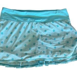 Lululemon Athletica Blue Patterned Mini Skirt Skorts
